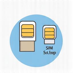 Icono mostrando una tarjeta SIM física al lado de un chip eSIM.