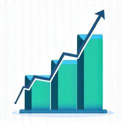Icono de un gráfico de barras ascendente simbolizando el rendimiento de la red.